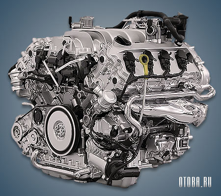 4.2-литровый бензиновый двигатель Audi BAR вид cверху.