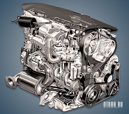 1.9-литровый дизельный мотор Рено F9Q фото.
