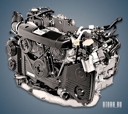 2.5-литровый бензиновый мотор Субару EJ255 фото.