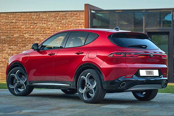 Кроссовер Alfa Romeo Tonale 1 Type 965 вторая дорестайлинговая версия вид сзади