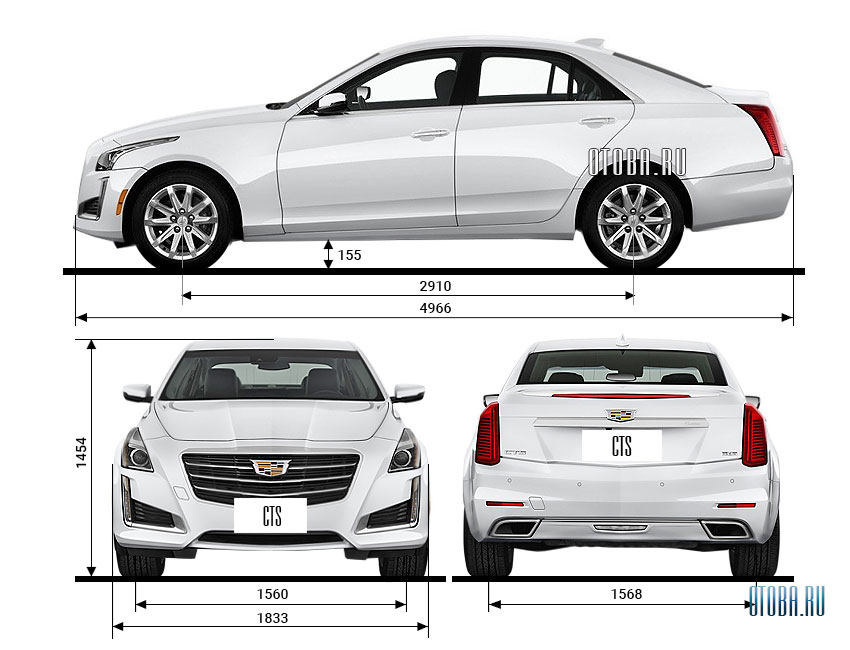 Габаритные размеры Cadillac CTS 3.