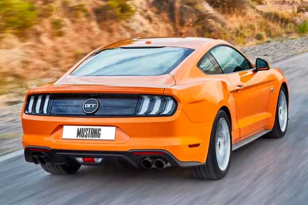 Купе Форд Мустанг 6 (S550) рестайлинговая версия вид сзади