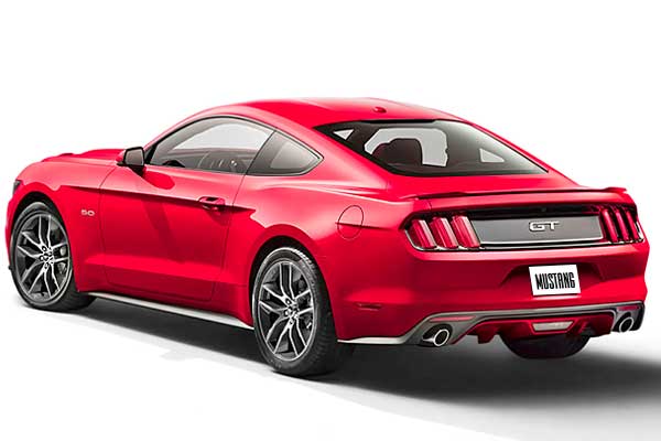 Coupe Ford Mustang 6 (S550) дорестайлинговая версия вид сзади