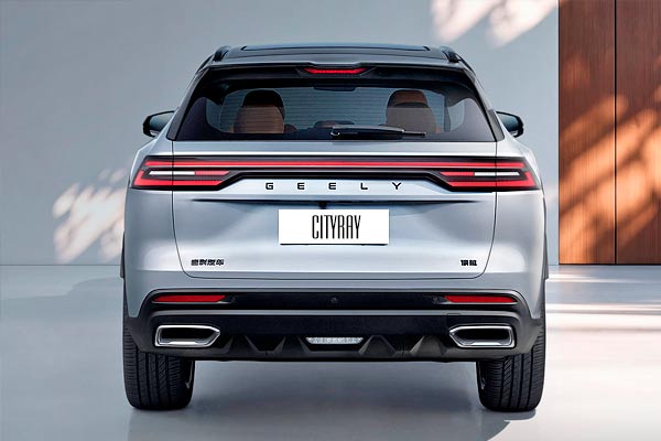 Кроссовер Geely Cityray I (G426) вид сзади вторая рестайлинговая версия