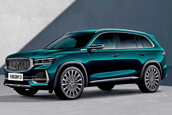 Кроссовер Geely Monjaro Flagship SE 1 (KX11) вид спереди до рестайлинга