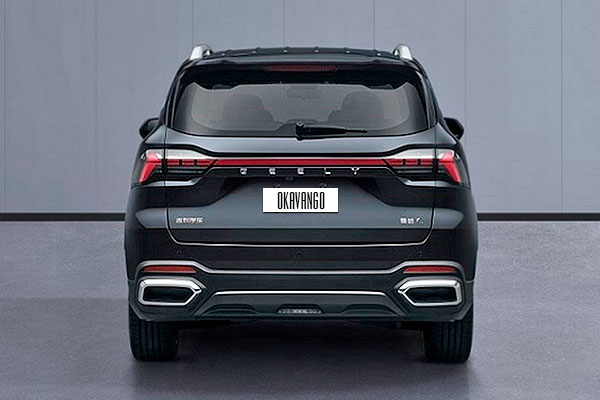 Кроссовер Geely Okavango I (VX11) вторая рестайлинговая версия вид сзади