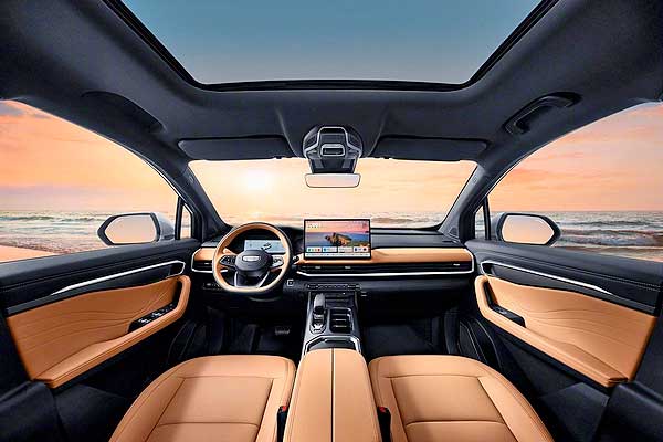 Кроссовер Джили Окаванго 1 (VX11) после второго обновления интерьер