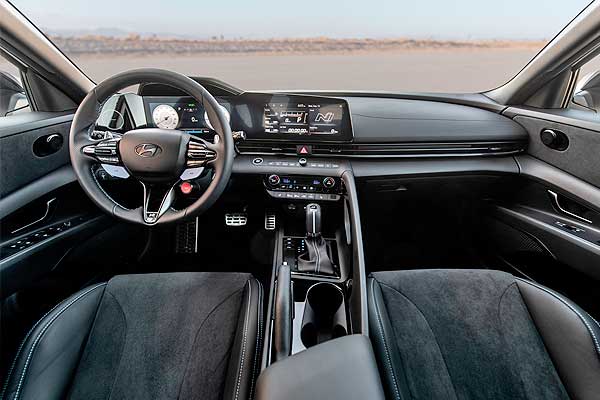 Sedan Hyundai Elantra 7 N (CN7) после обновления интерьер