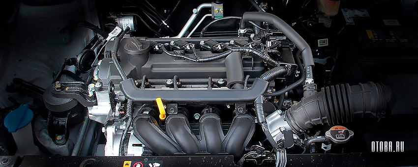 Мотор 1.4 литра Hyundai G4LC под капотом.
