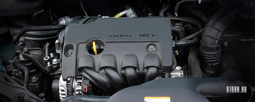 Мотор 1.6 литра Hyundai G4FC под капотом.