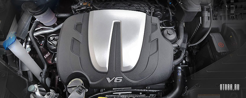 Двигатель 3.5 литра Hyundai G6DC под капотом Kia Соренто.