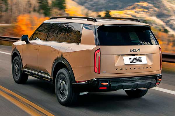 Кроссовер Kia Telluride 2 X Pro (LQ2) вид сзади