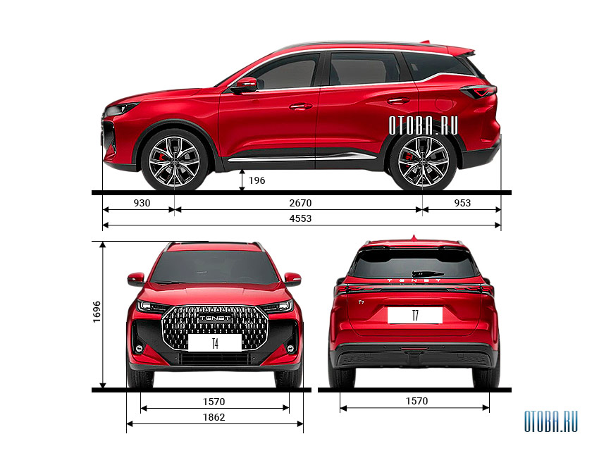 Габаритные размеры Tenet T7 1.