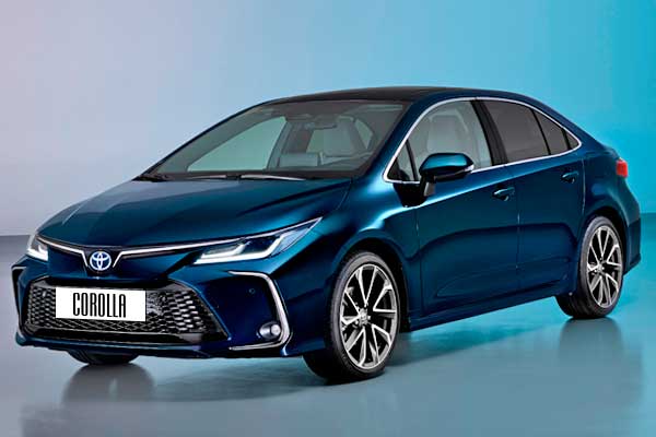 Sedan Toyota Corolla 12 (E210) первый рестайлинг вид спереди
