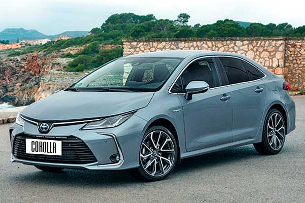 Седан Тойота Королла 12 (Е210) до рестайлинга вид спереди