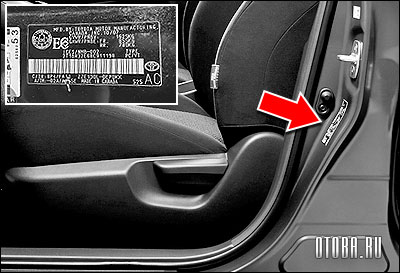 Вин-номер автомобиля Toyota Corolla USA 9