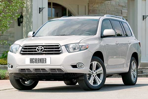 Кроссовер Тойота Хайлендер 2 (XU40) до рестайлинга вид спереди