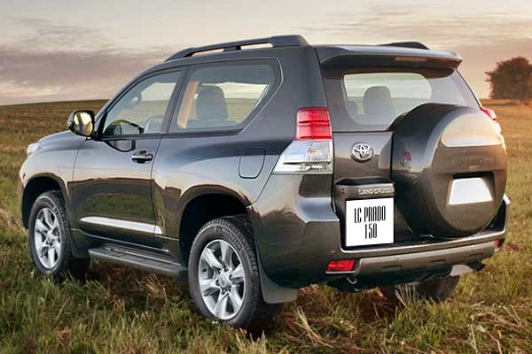 3-дверный внедорожник Toyota Land Cruiser Prado 150 (J150) дорестайлинговая версия вид сзади