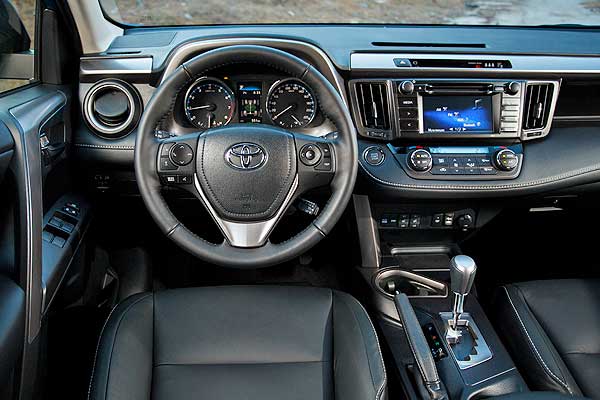 Кроссовер Toyota RAV4 IV (ХА40) после обновления интерьер
