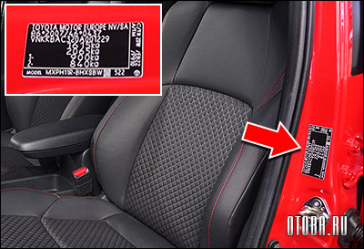 Вин-номер автомобиля Toyota Yaris 4