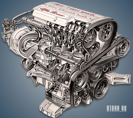 Мотор Alfa Romeo Twin Spark 16V до рестайлинга фото.