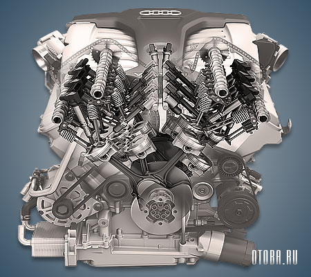 Мотор Audi CEJA вид сбоку.