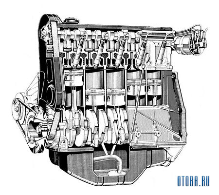 2.0-литровый бензиновый мотор Audi RT схема.