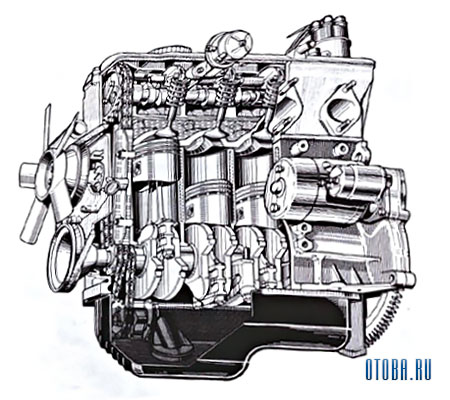 Мотор BMW M10 схема.
