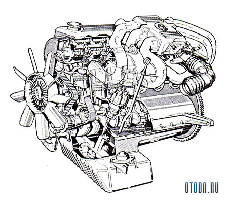Мотор BMW M20 схема.