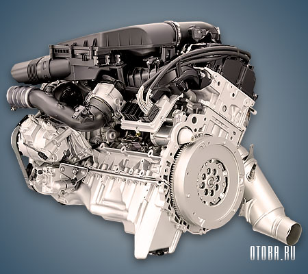 3.0-литровый бензиновый двигатель BMW N55 вид сзади.
