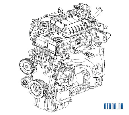 Мотор Chevrolet B10D1 схема.