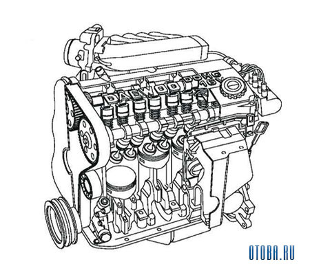 1.5-литровый бензиновый мотор Daewoo A15MF схема.