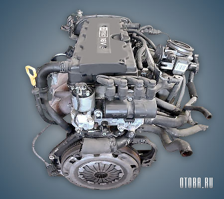 1.8-литровый бензиновый мотор Daewoo T18SED вид сбоку.