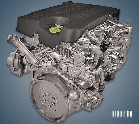 Мотор Fiat 1.6 Multijet вид сбоку.