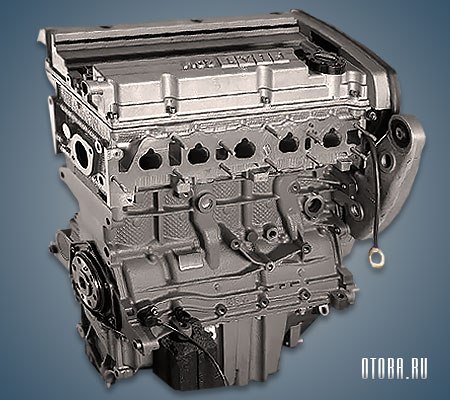 Мотор Fiat Pratola Serra 2.0 литра 20V вид сбоку.