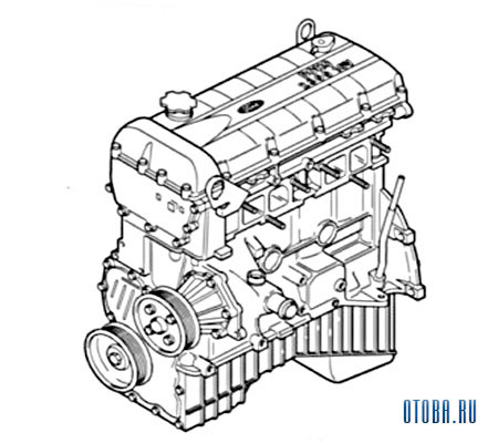 2.3-литровый бензиновый двигатель Ford E5SA фото.