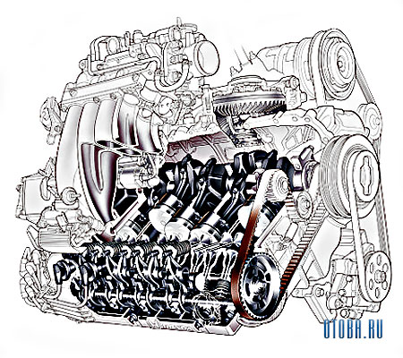 2.0-литровый бензиновый мотор Хонда G20A схема.