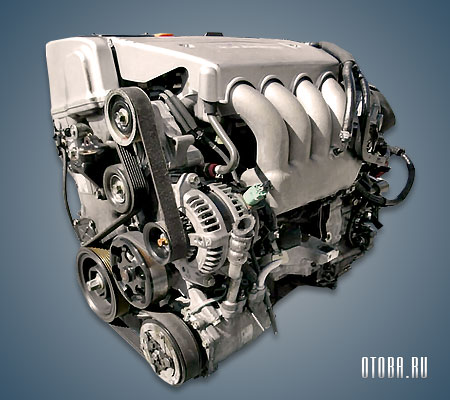 3.7-литровый бензиновый мотор Хонда J37A в разрезе.