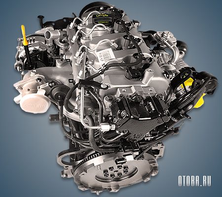 Двухлитровый дизельный двигатель Hyundai D4EA фото вид сбоку.