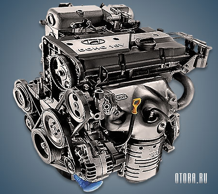 1.6-литровый бензиновый мотор Хендай G4ED фото.