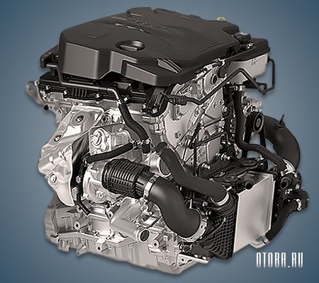 Двигатель Hyundai G4KR вид сбоку.