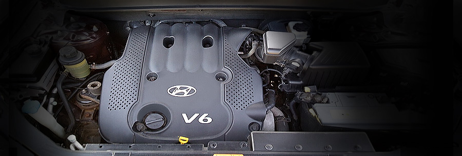 2.7-литровый бензиновый силовой агрегат Hyundai G6EA под капотом Хендай Санта Фе.