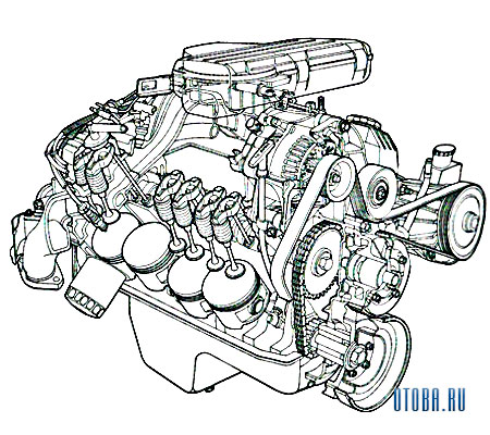 Мотор Джип ELF вид сбоку.