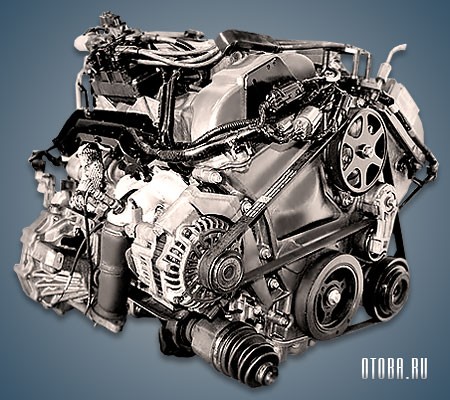 Мотор Mazda GY-DE вид сбоку.