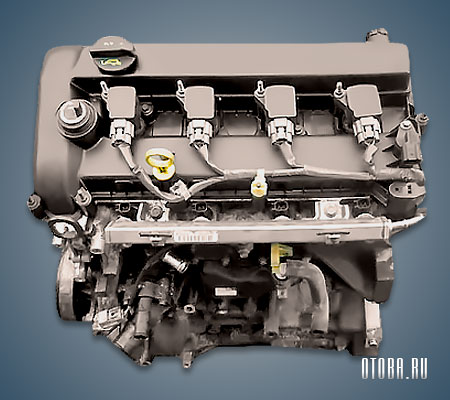 Мотор Mazda L3C1 вид сбоку.