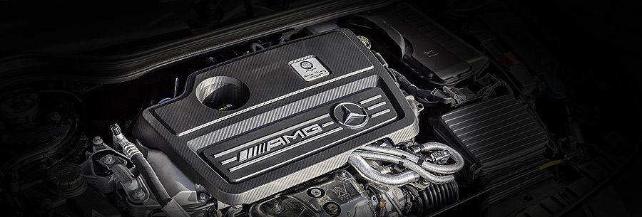 2.0-литровый бензиновый силовой агрегат Mercedes M133 под капотом Мерседес GLA 45 AMG