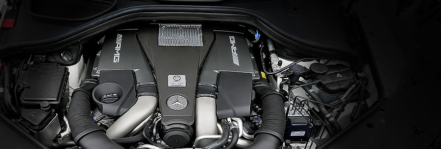 5.5-литровый бензиновый силовой агрегат M157 под капотом Mercedes-Benz GL63 AMG