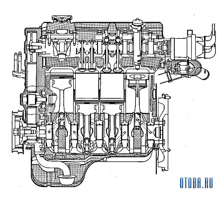 Мотор Mitsubishi 4G92 схема.