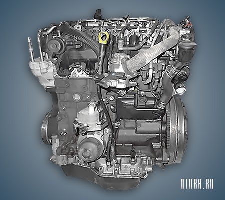 Мотор Пежо DW12MTED4 вид сбоку.
