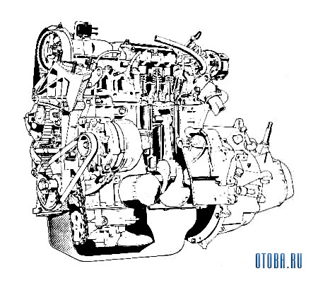 Мотор Peugeot XU5JP схема.